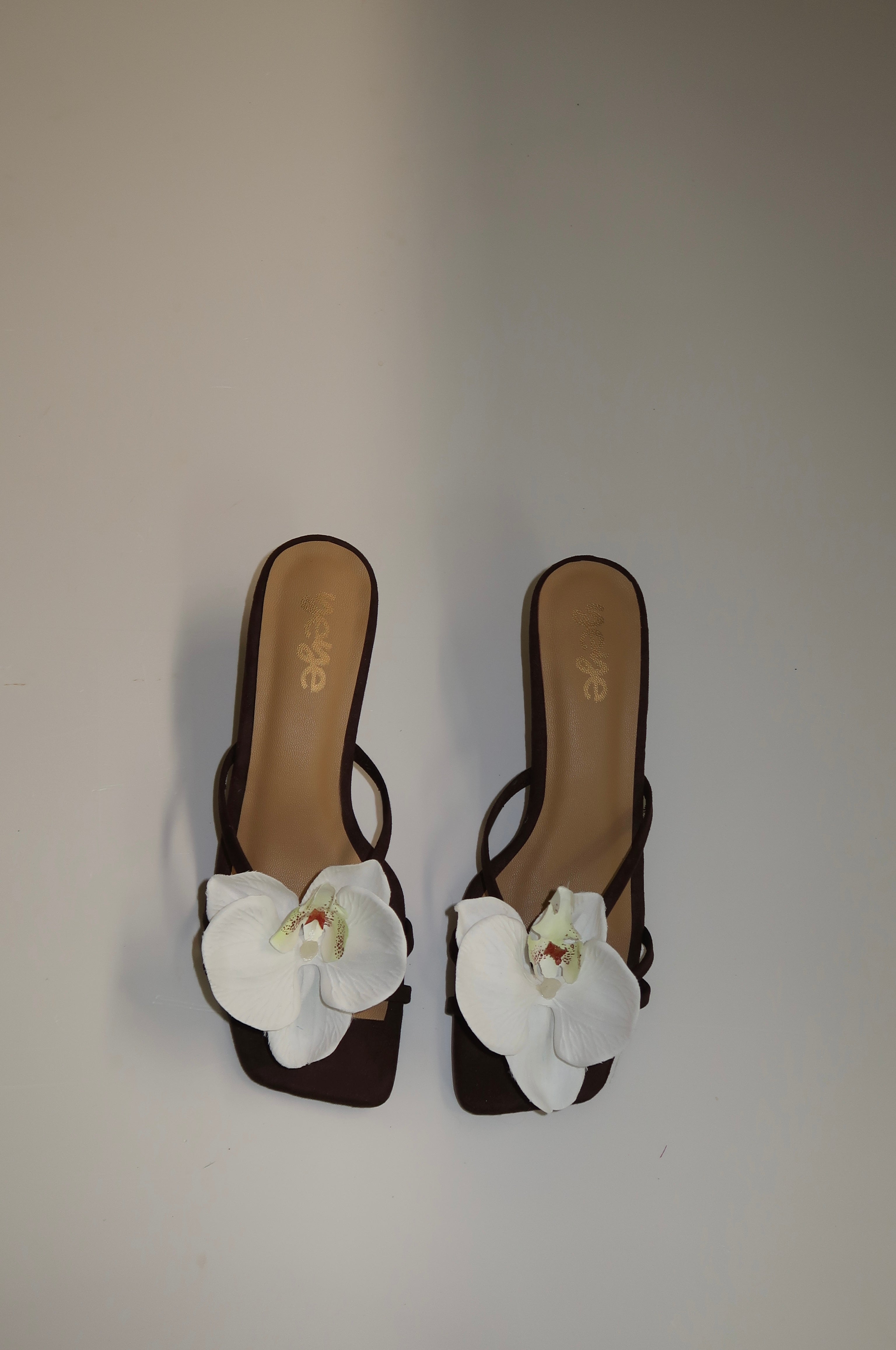 White Orchids Kitten Heel