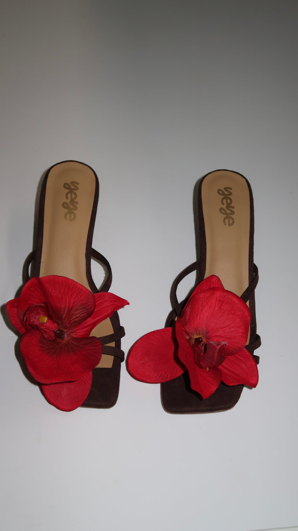 Red Orchid kitten heels