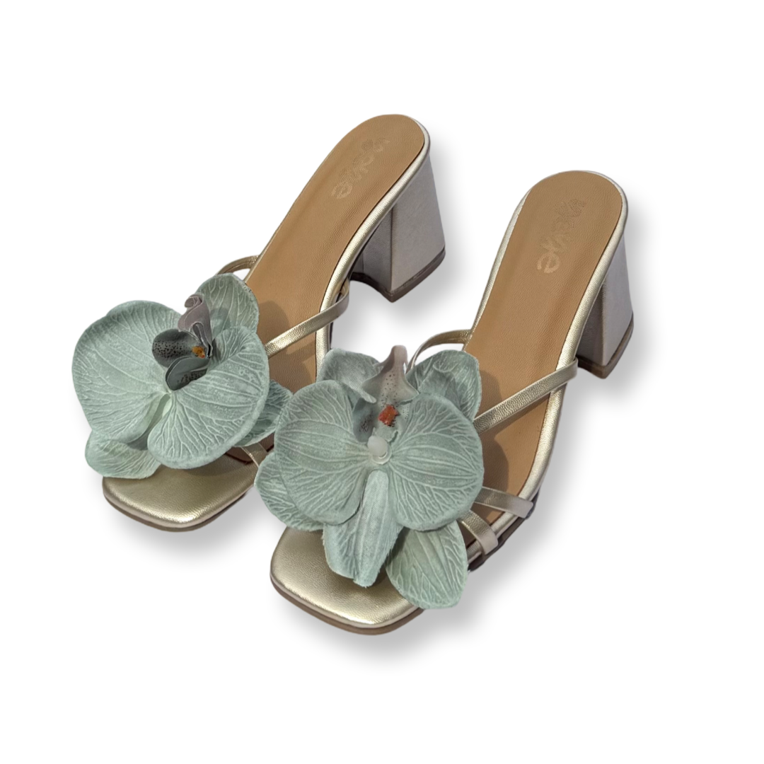 Mint Orchids Heels