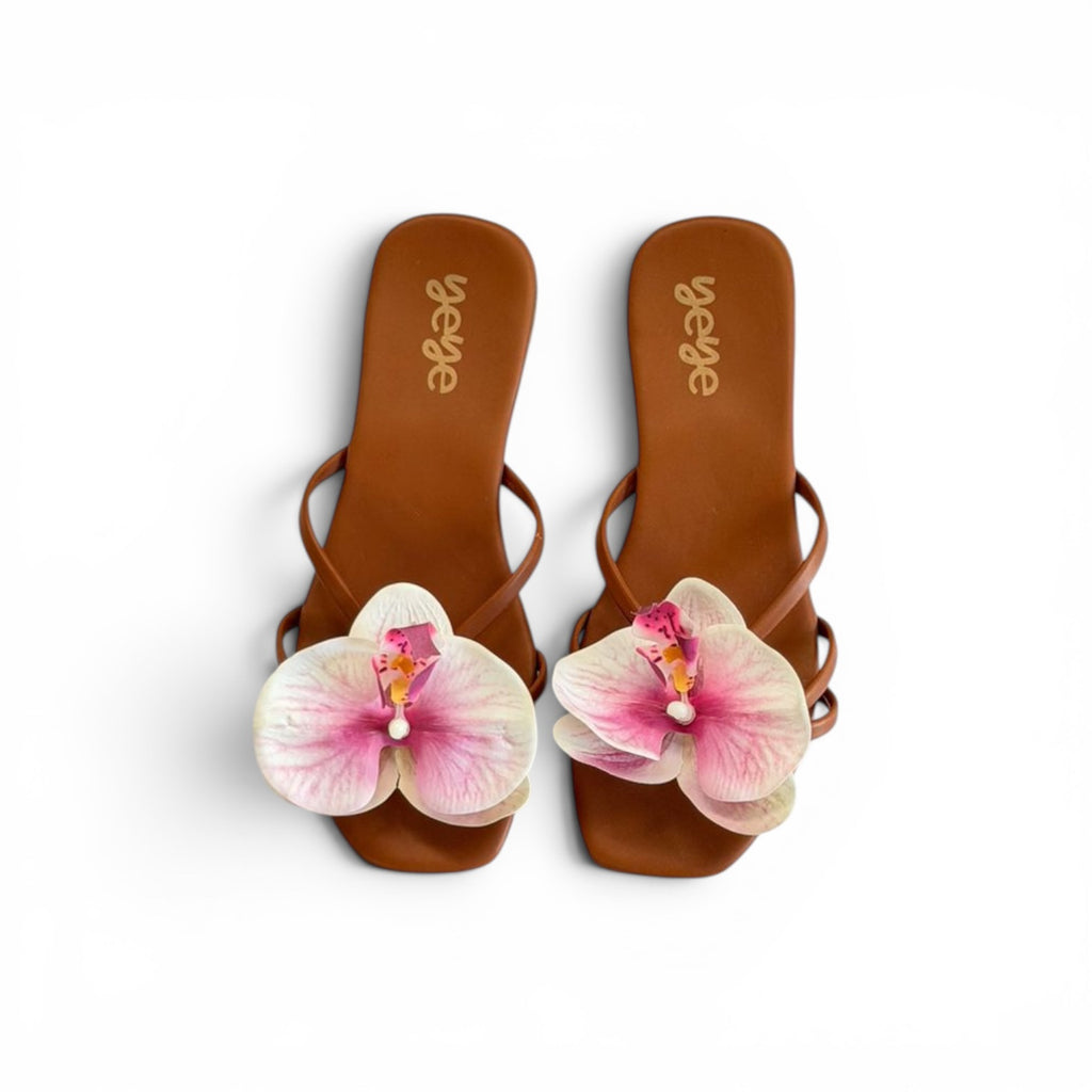 Subtle Pink  Orchids Sandals