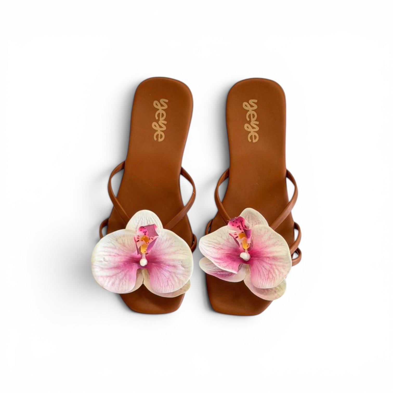 Subtle Pink  Orchids Sandals