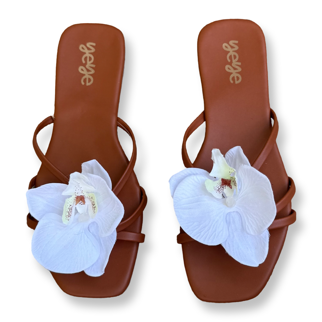 White OrchidsSandals