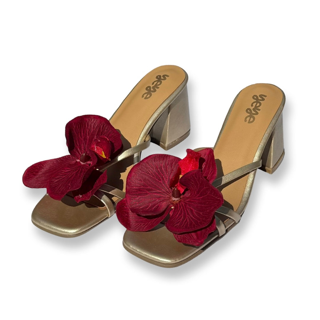 Red Orchids Heels