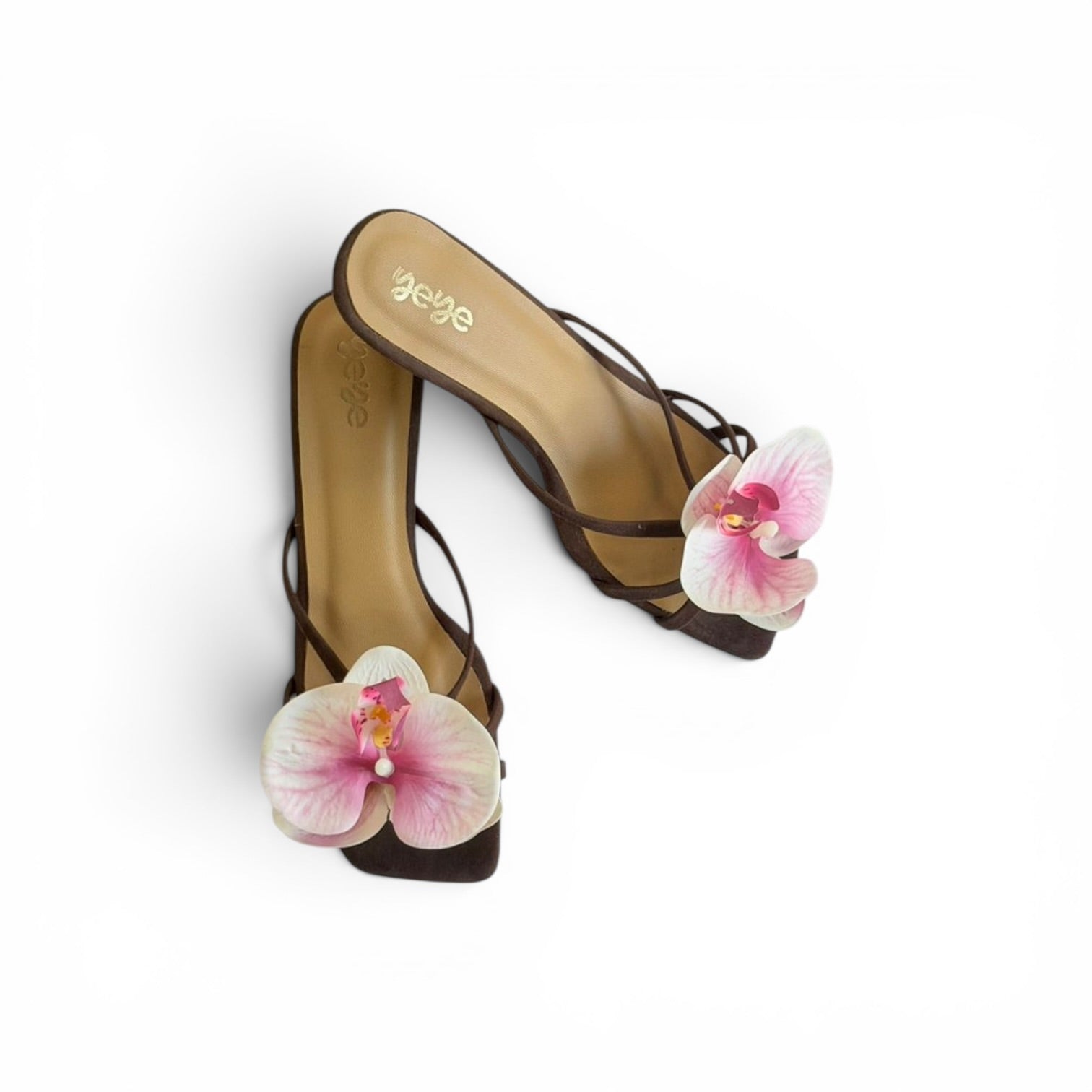 Subtle Pink Orchid Kitten Heel