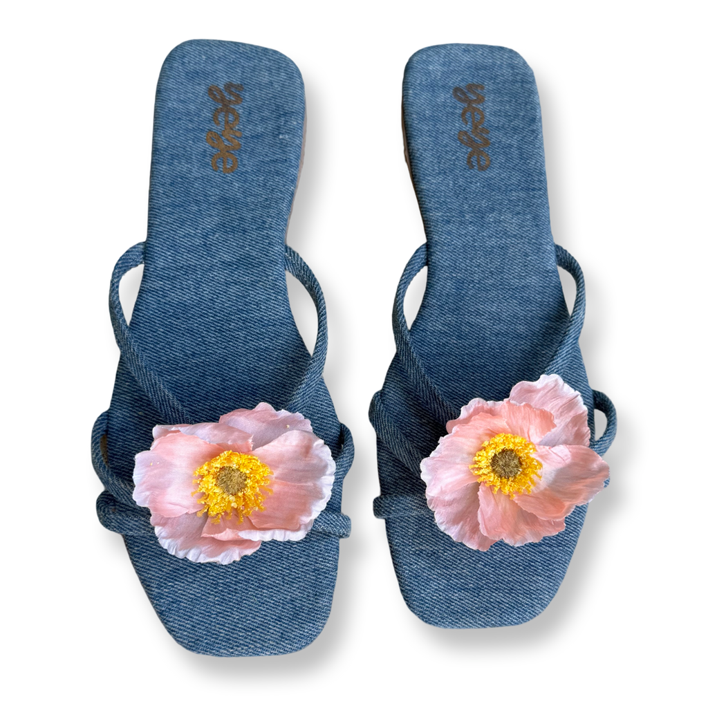 Coral Windflower Sandals
