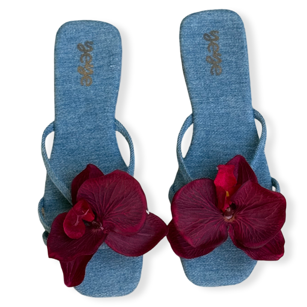 Red Orchids Sandals