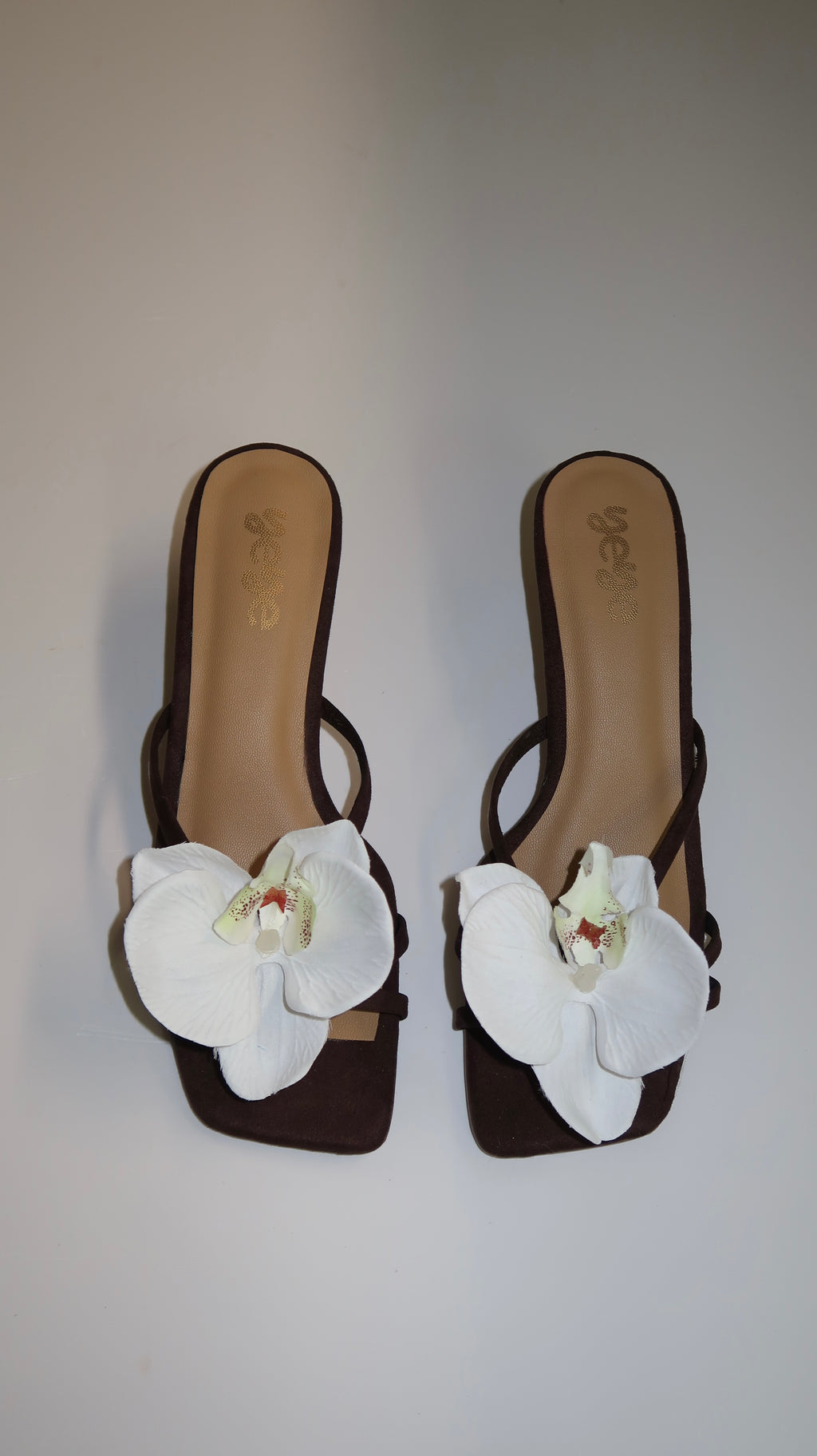 White Orchids Kitten Heel