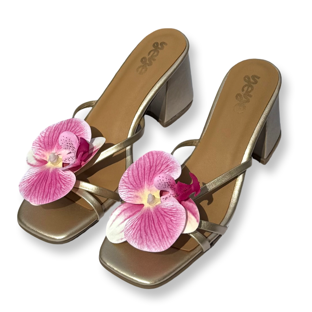 Pink Orchids Heels