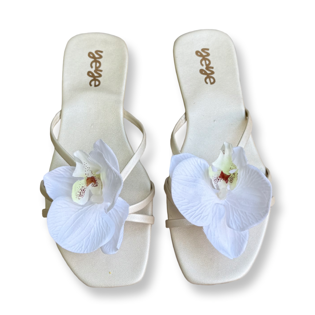 White OrchidsSandals