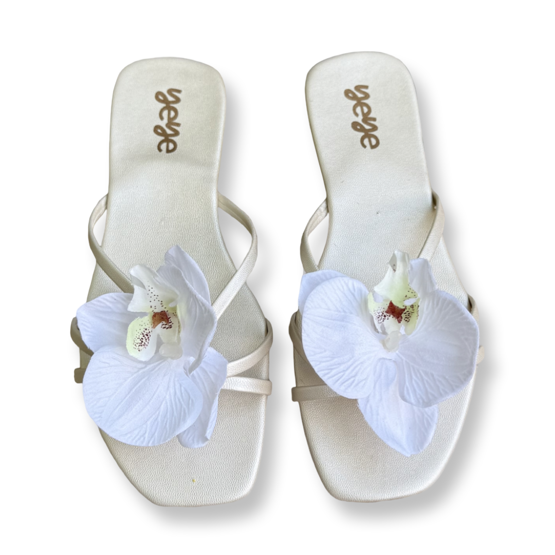 White OrchidsSandals