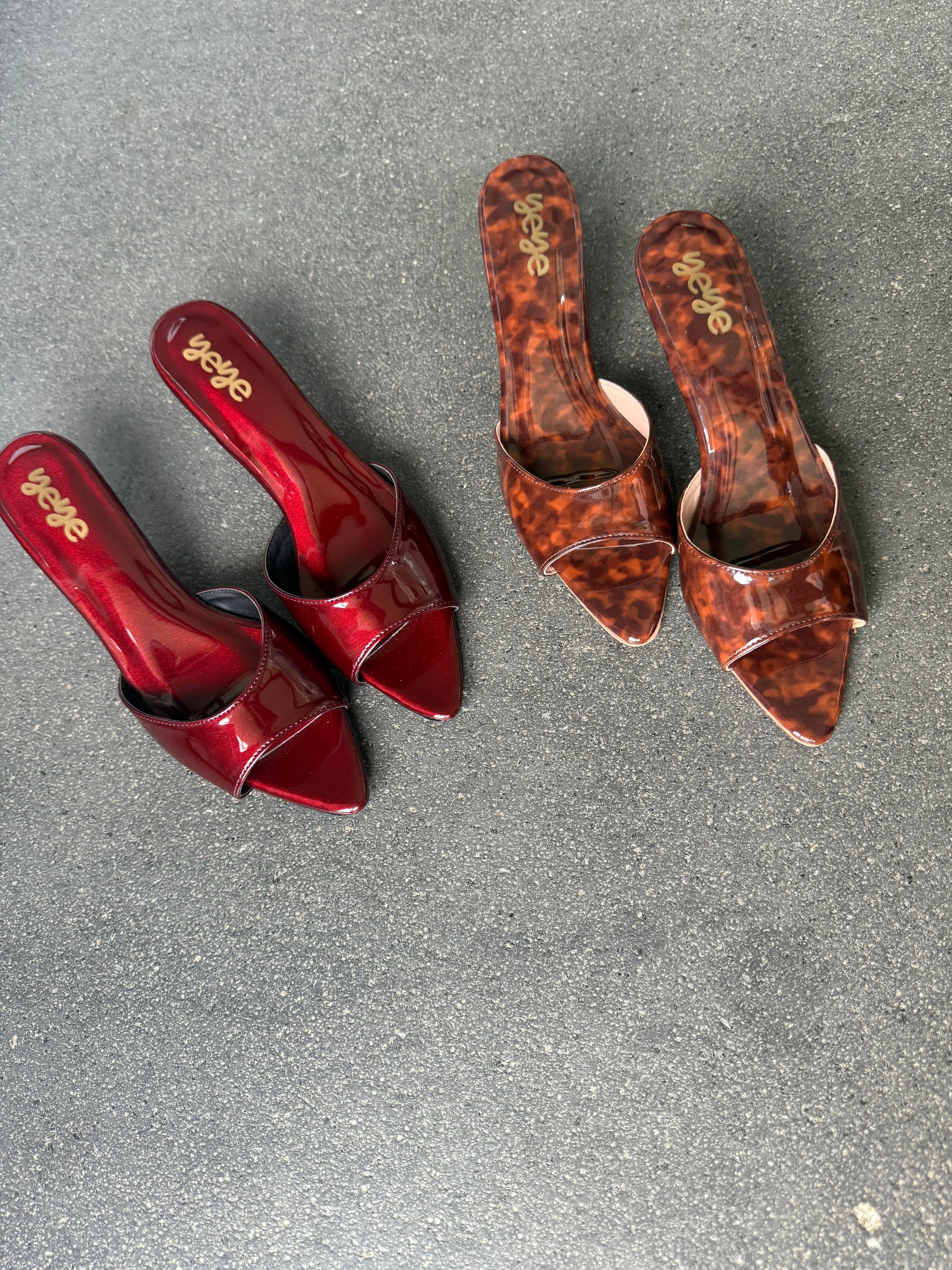 Cheetah mules - Slide kitten heels