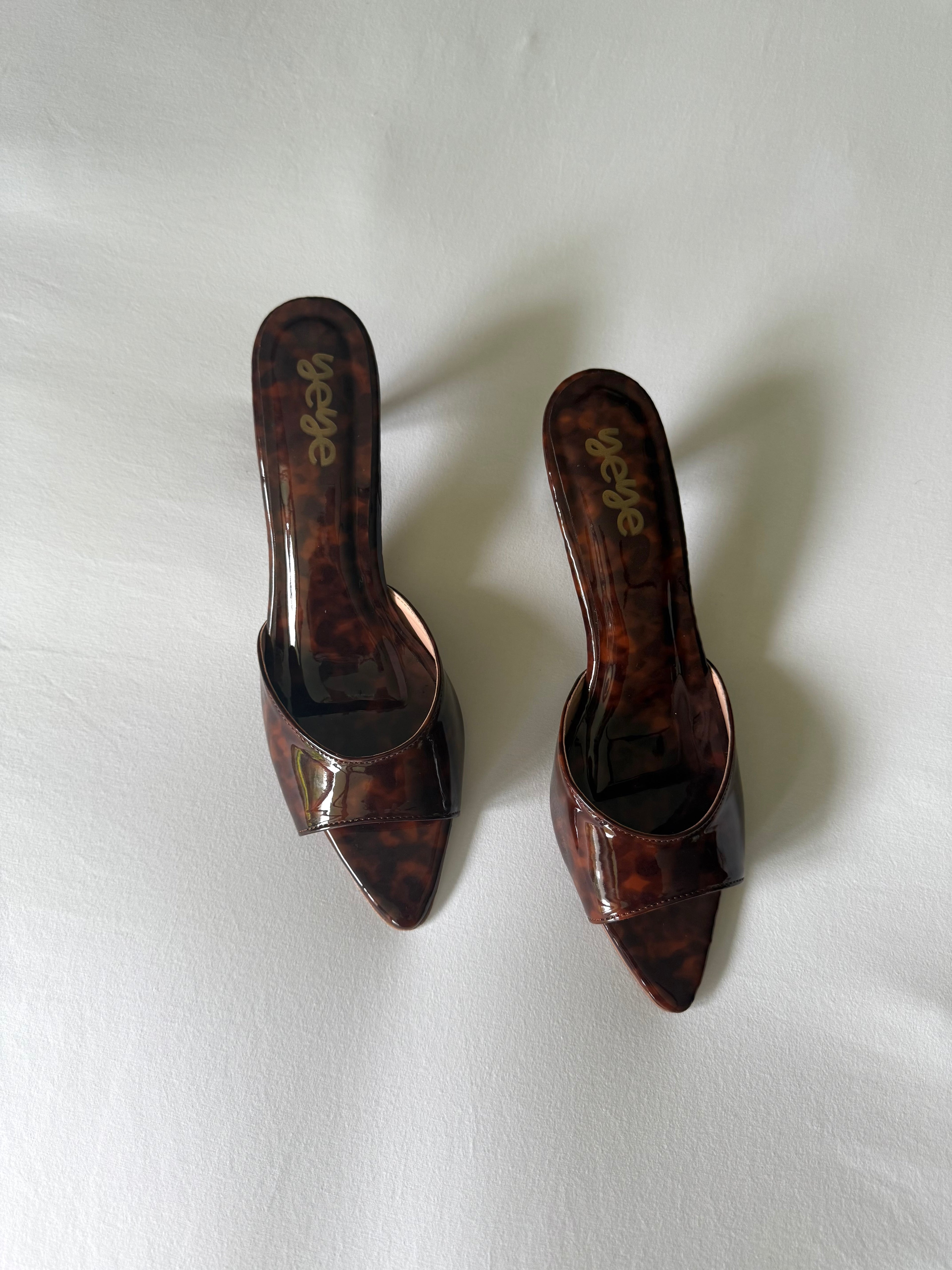 Cheetah mules - Slide kitten heels