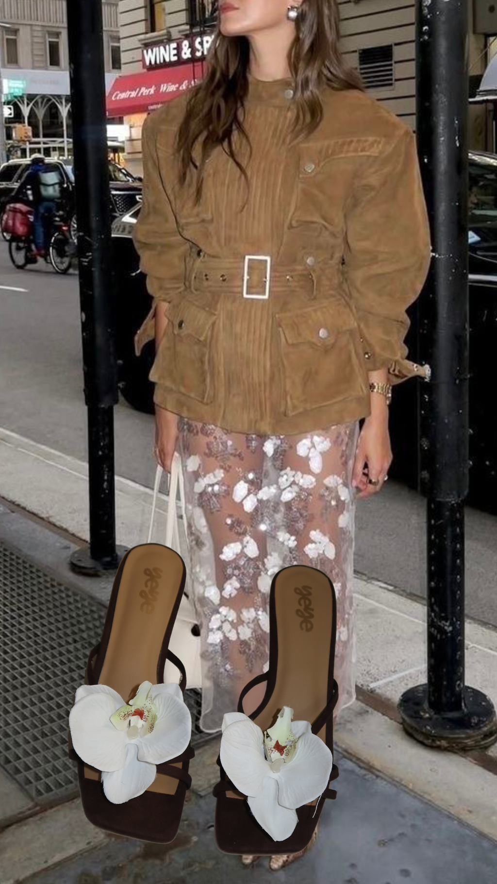 White Orchids Kitten Heel