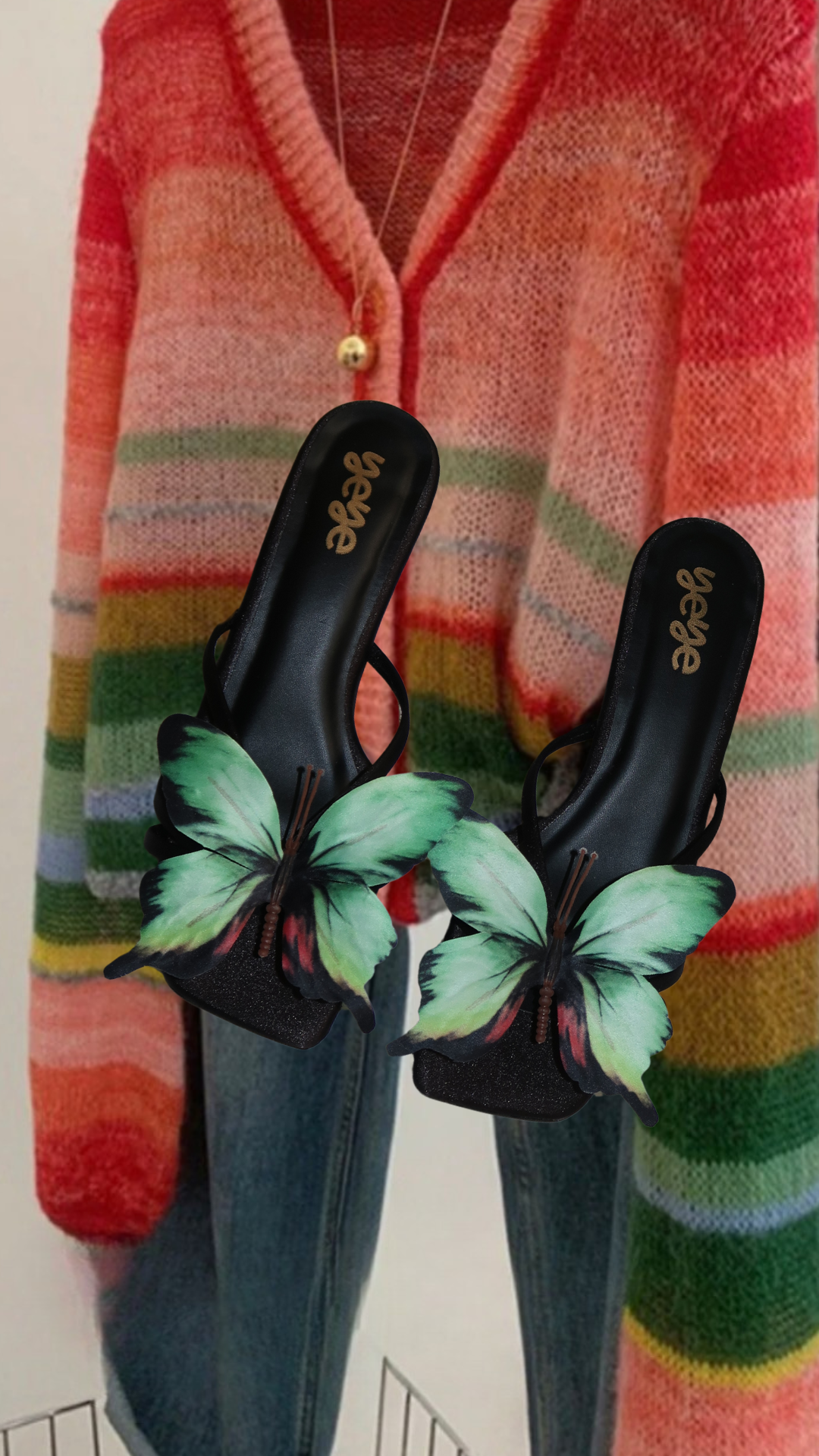 Foxy Green Kitten Heels