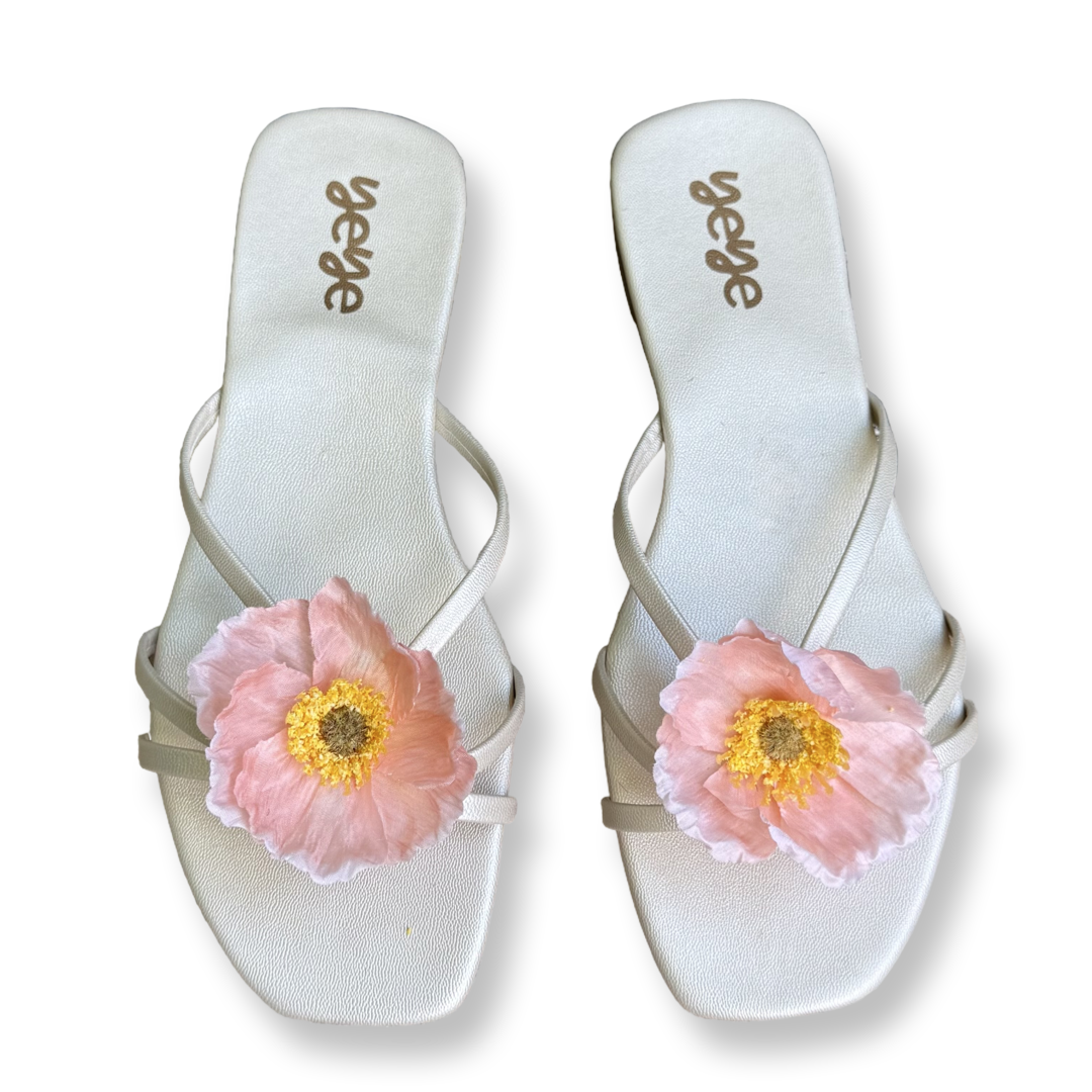 Coral Windflower Sandals