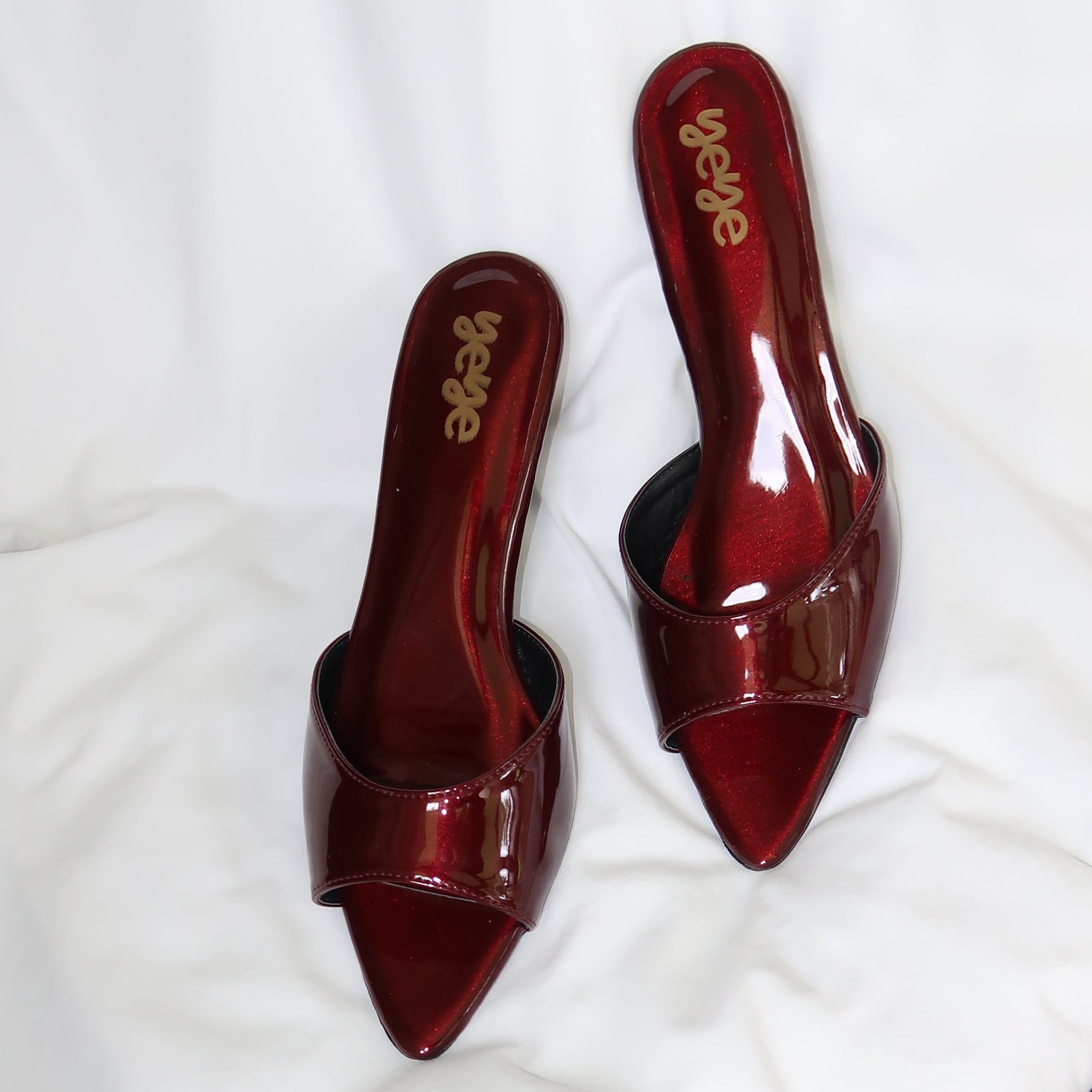 Merlot mules - Slide kitten heels