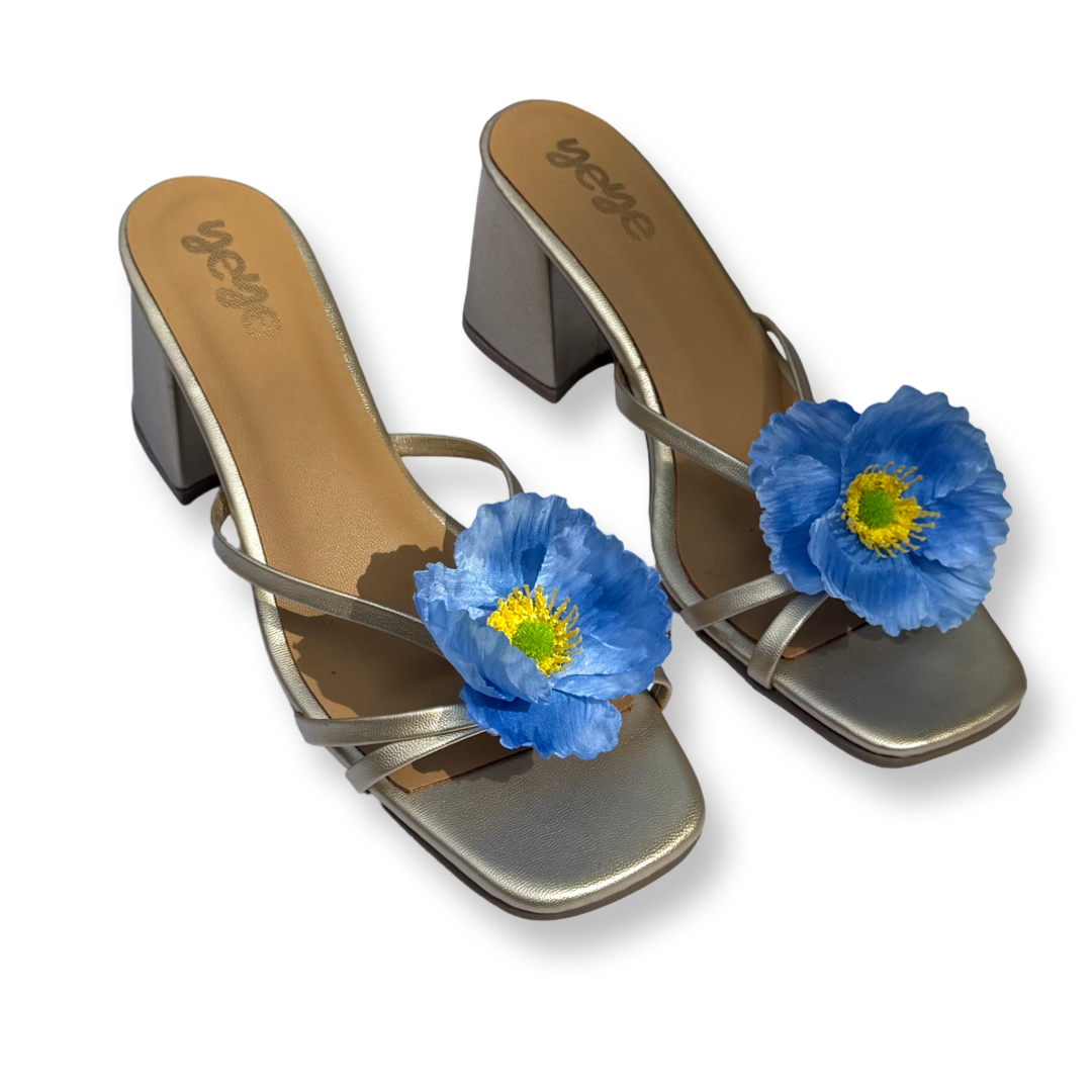 Blue windflower Heels