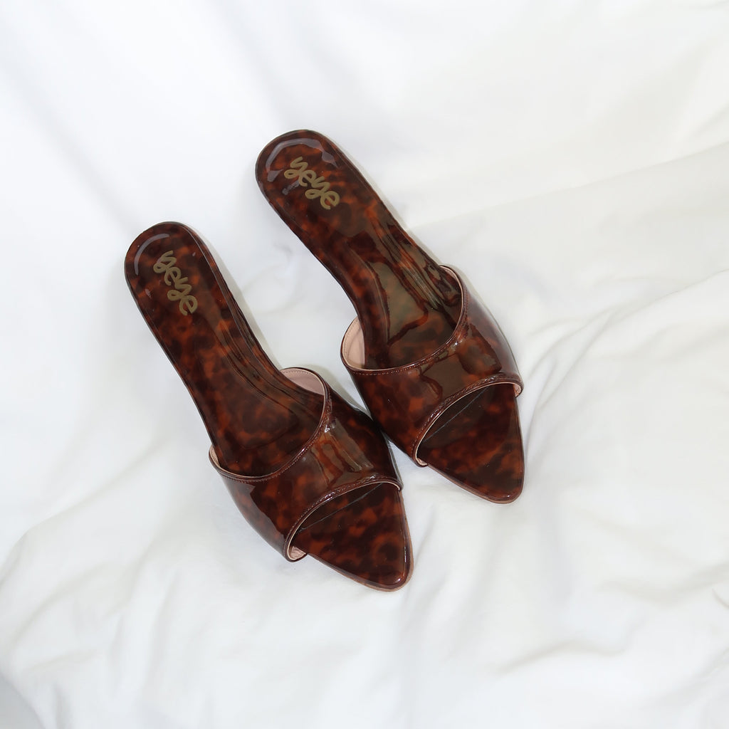 Cheetah mules - Slide kitten heels