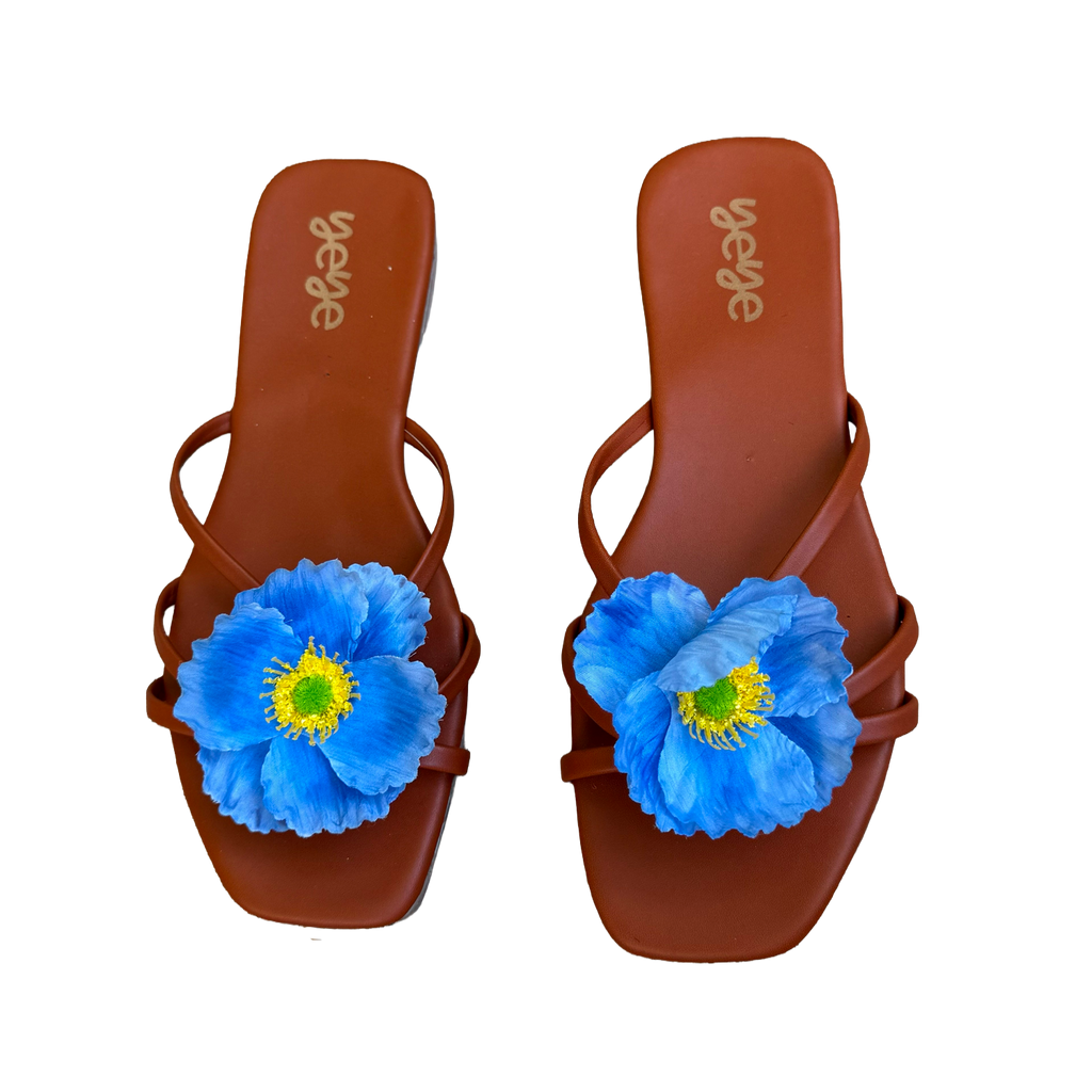 Blue windflowers - Sandals