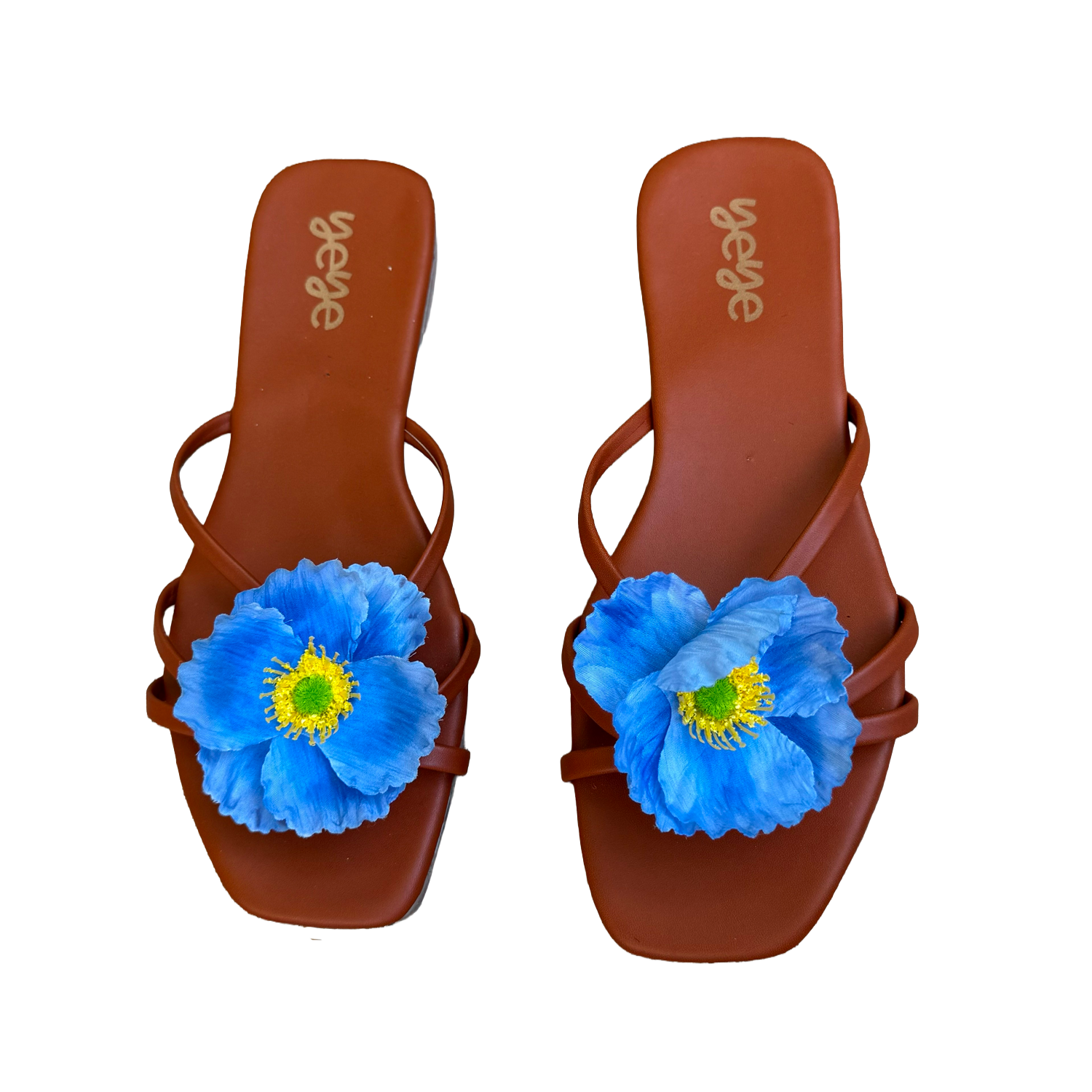 Blue windflowers - Sandals