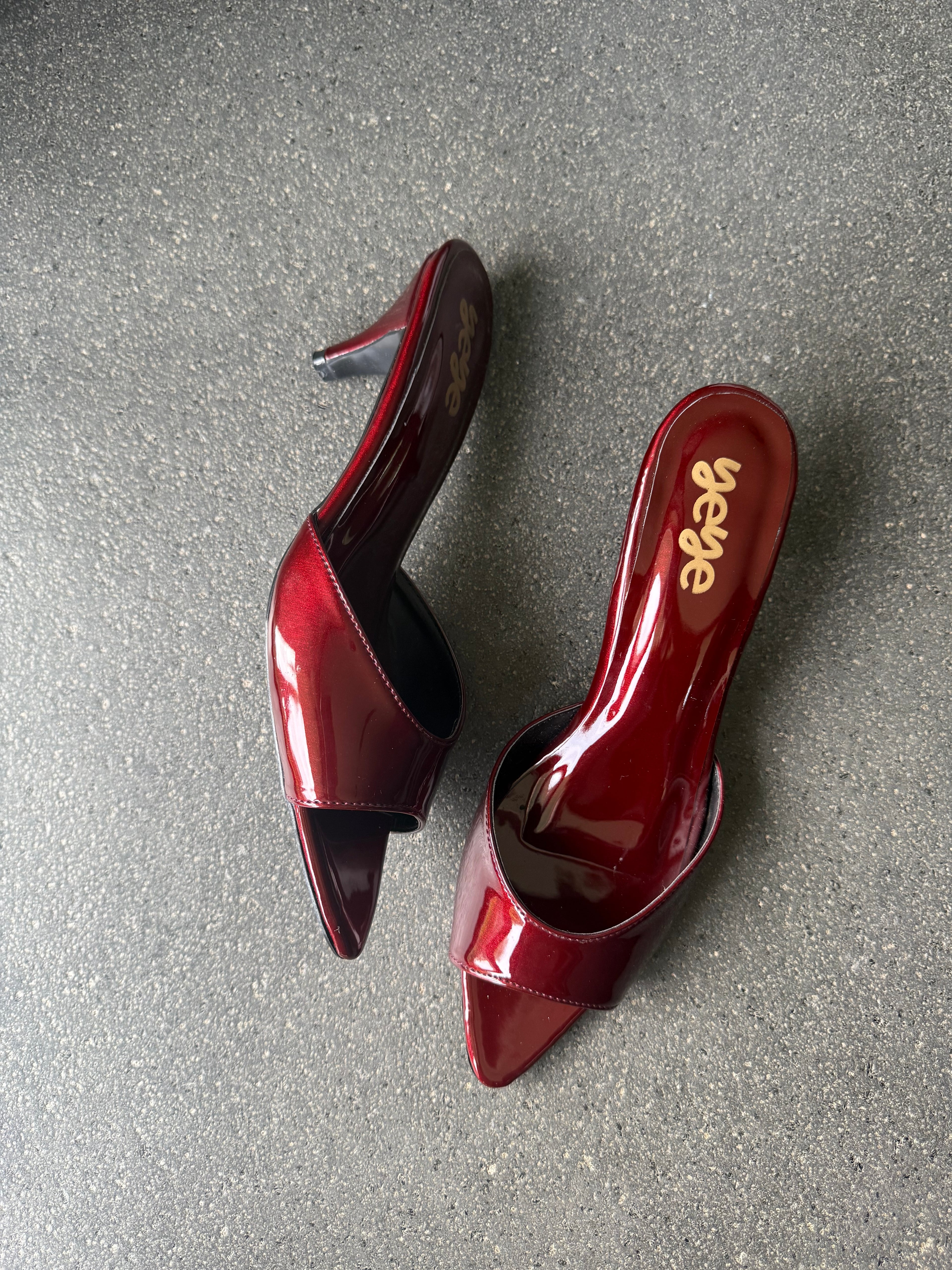 Merlot mules - Slide kitten heels