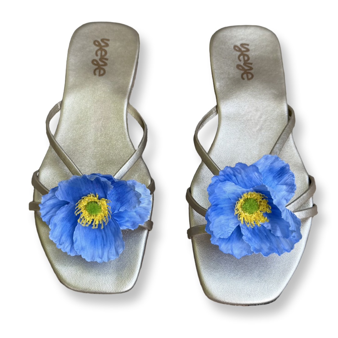 Blue Windflower Sandals