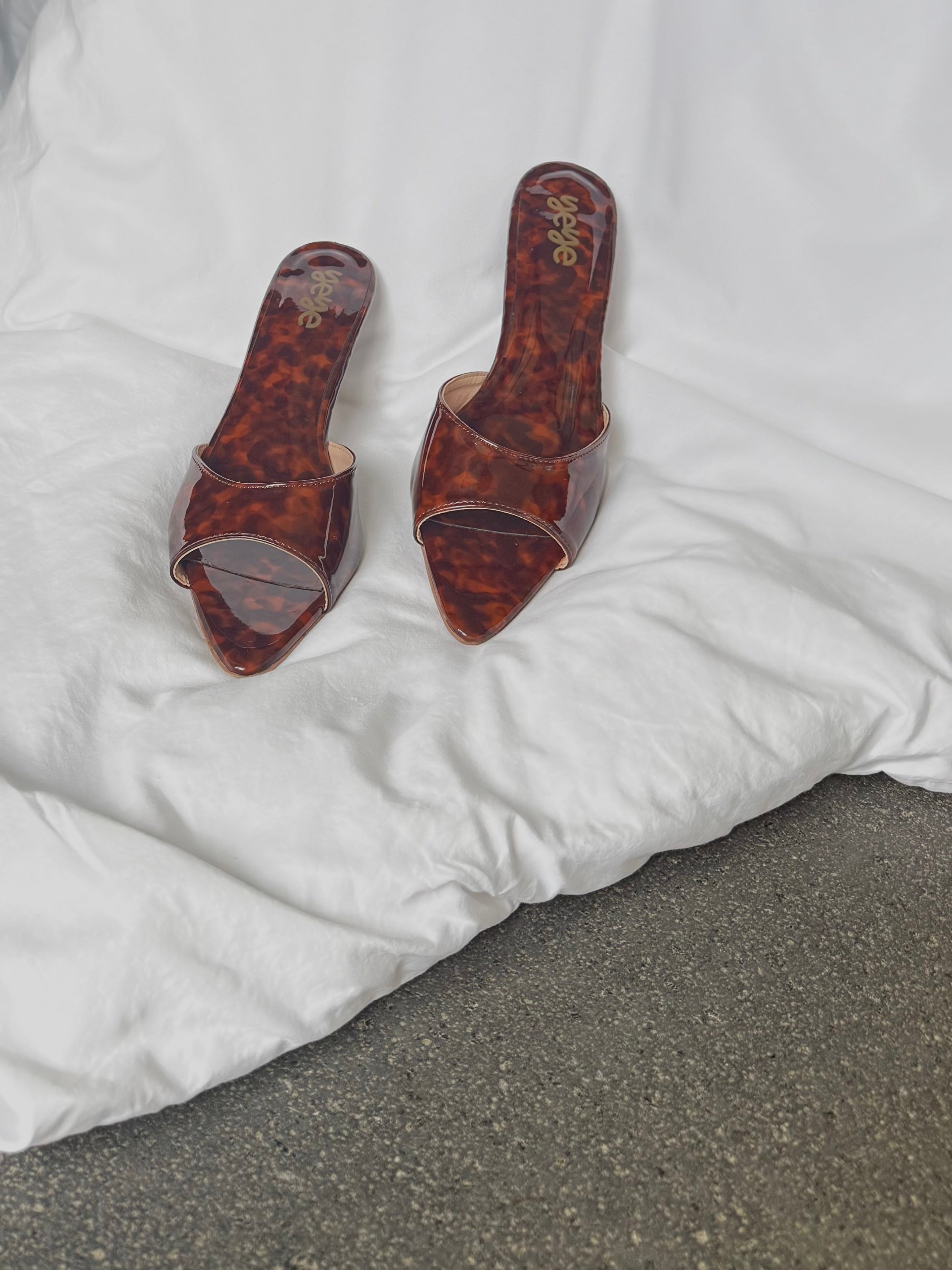 Cheetah mules - Slide kitten heels