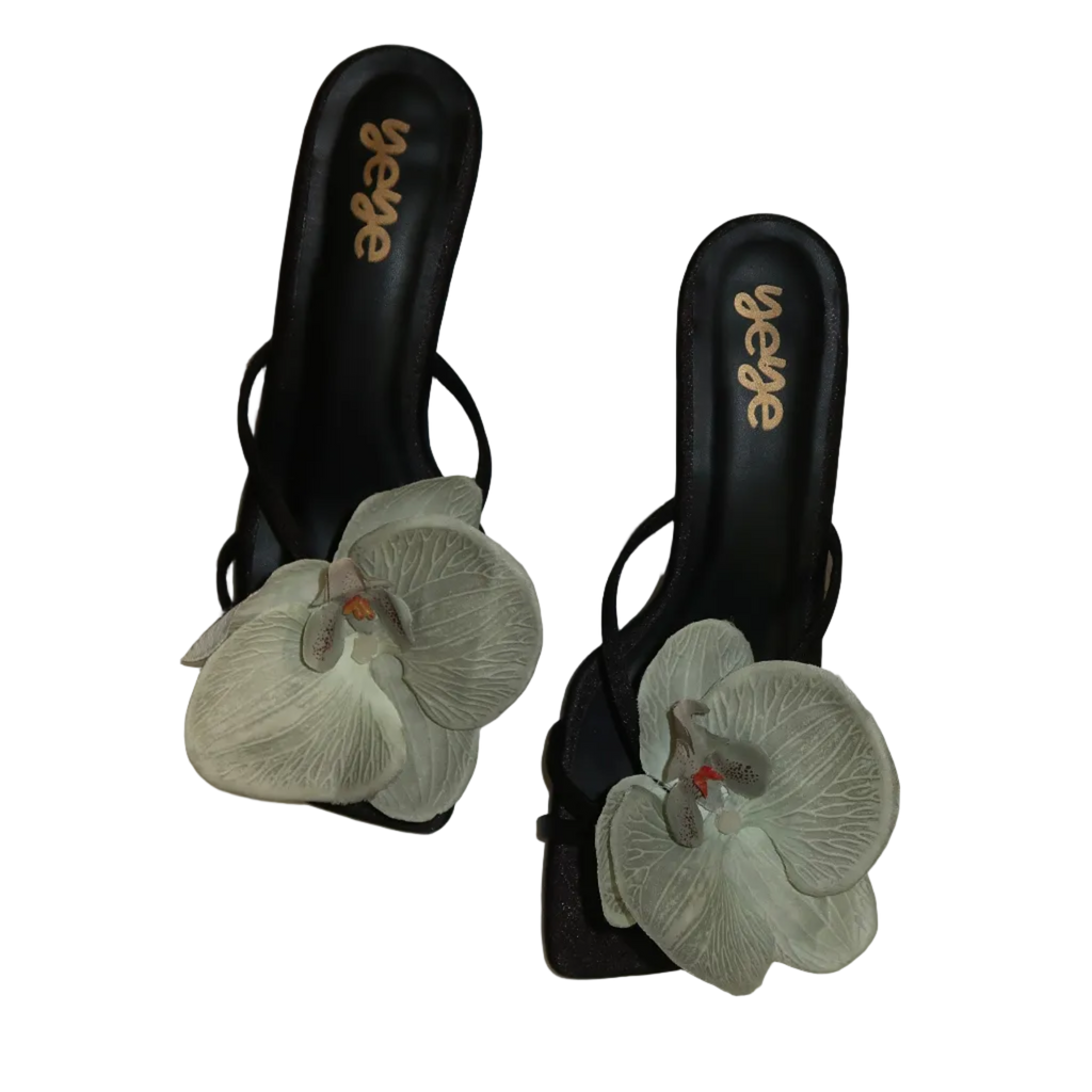 Mint Orchids Kitten Heel