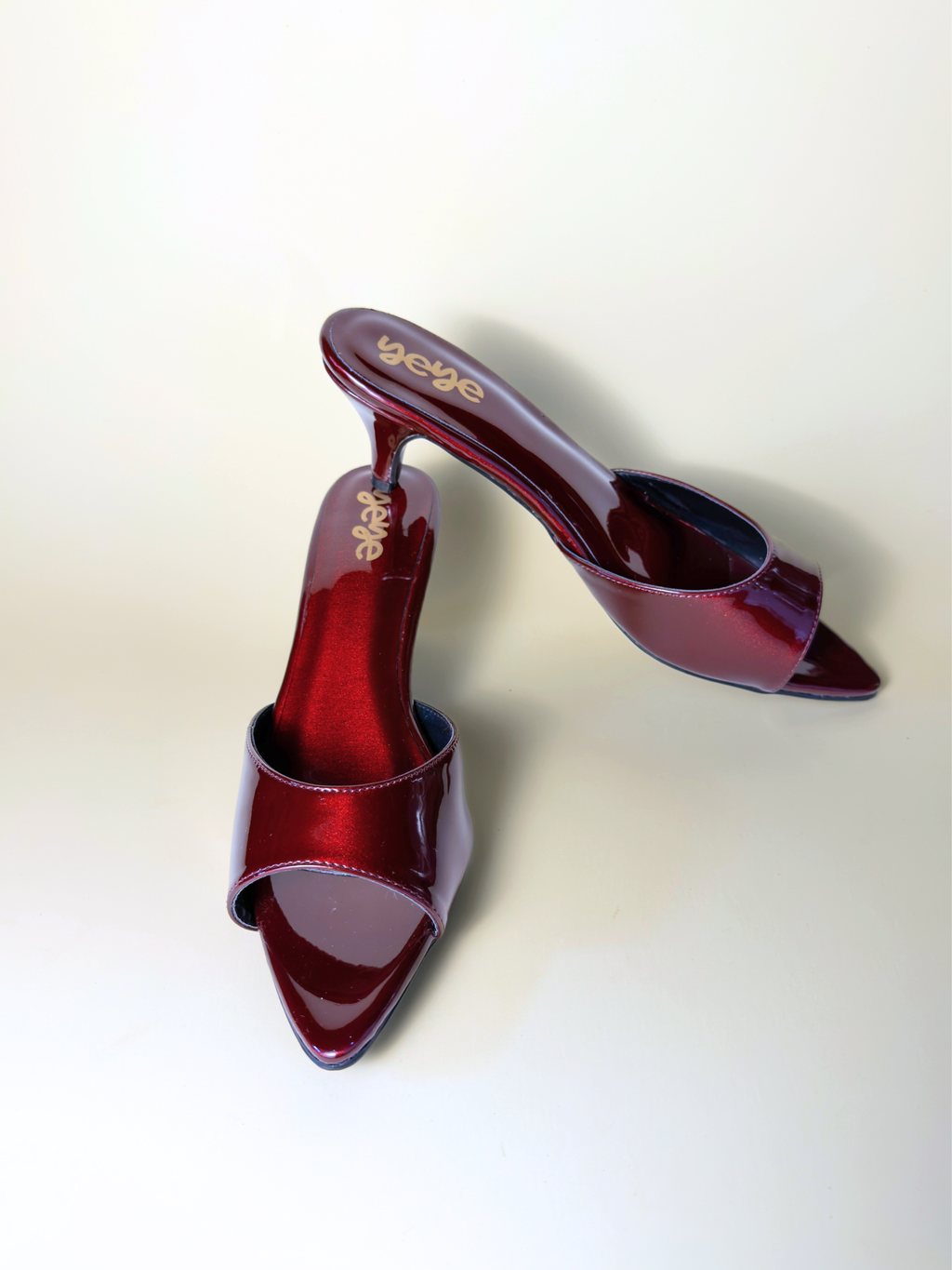 Merlot mules - Slide kitten heels