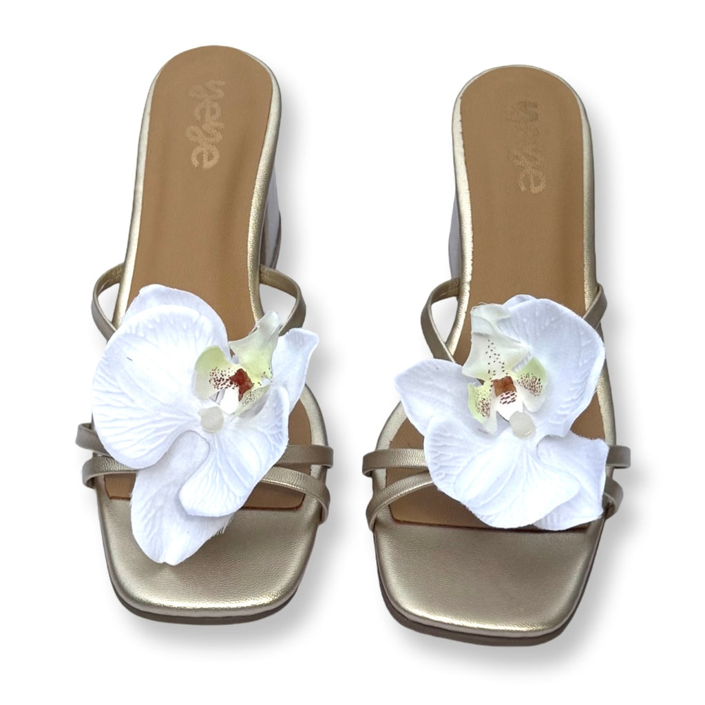 White Orchids Heels
