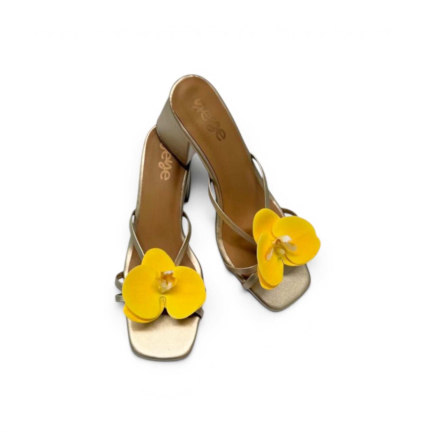 Yellow Orchid Heels