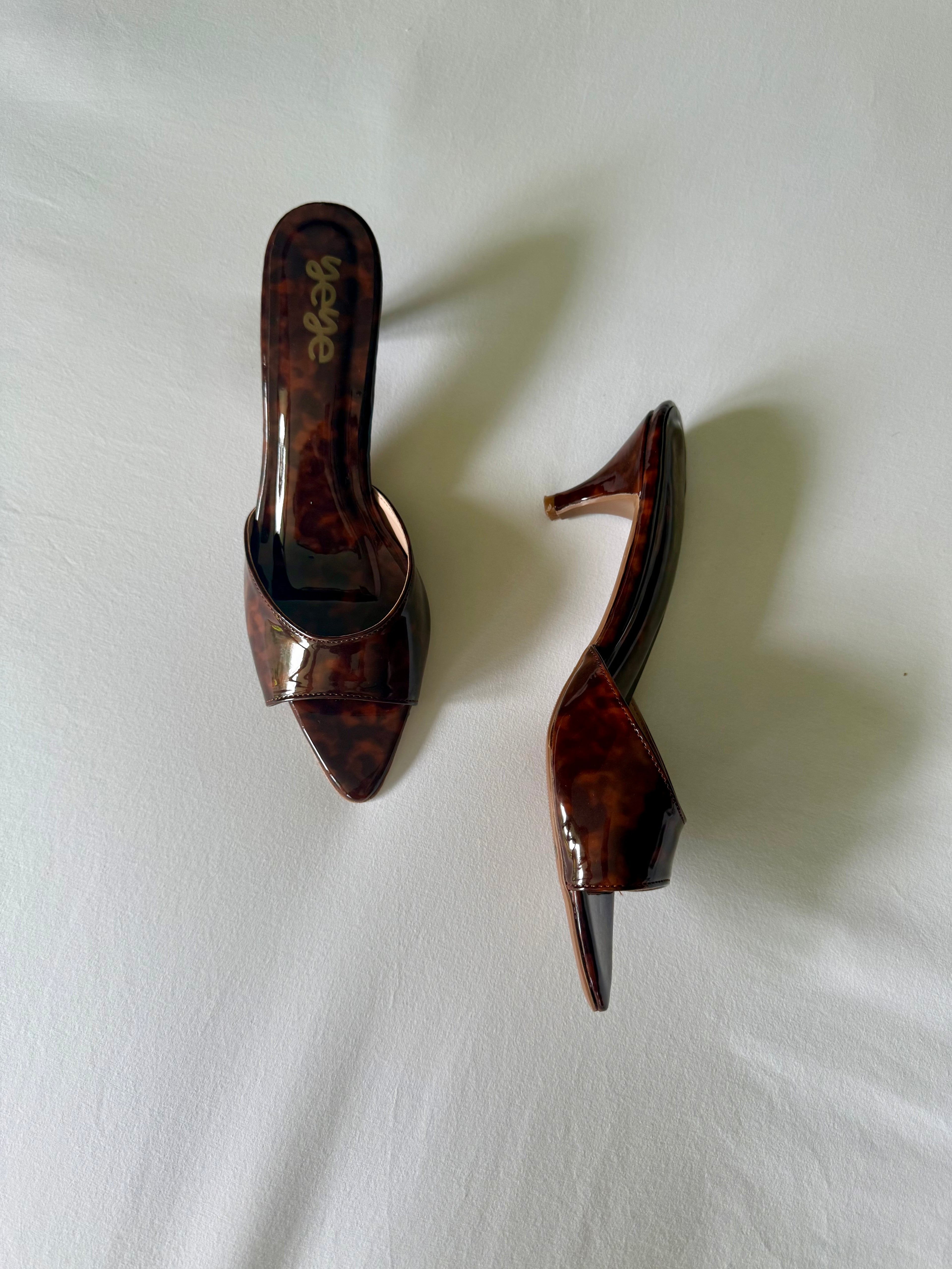 Cheetah mules - Slide kitten heels