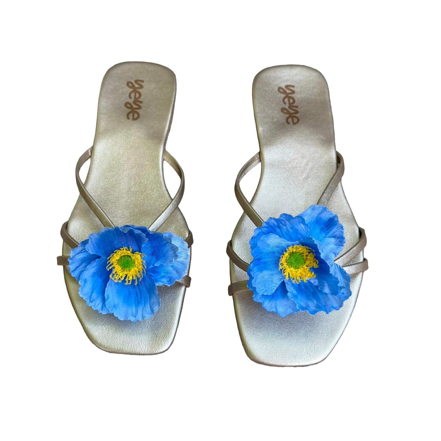 Blue windflowers - Sandals
