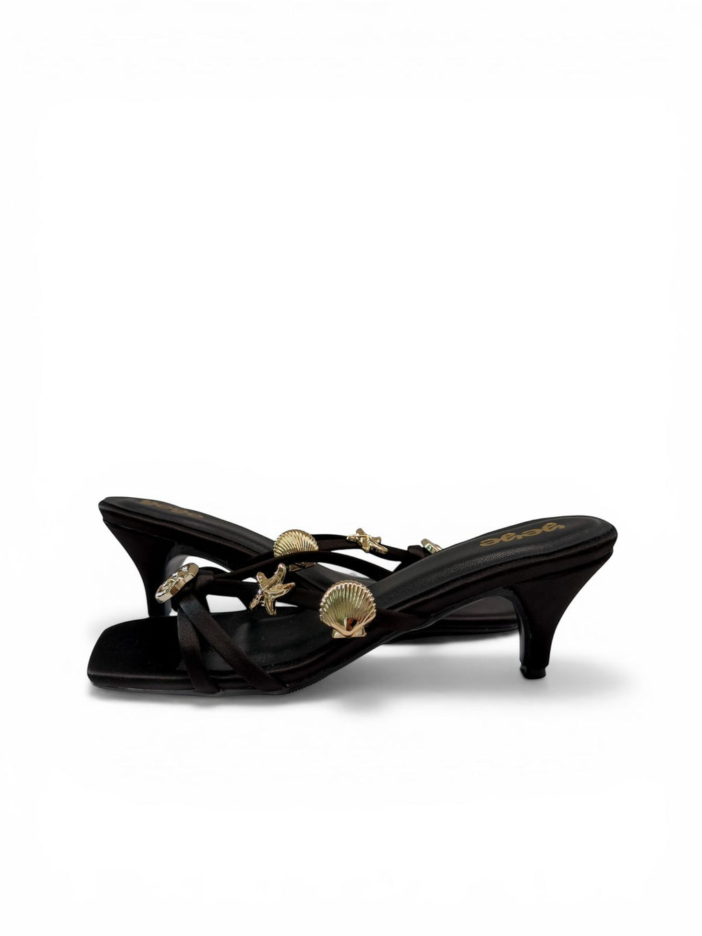 Noir marina kitten heels