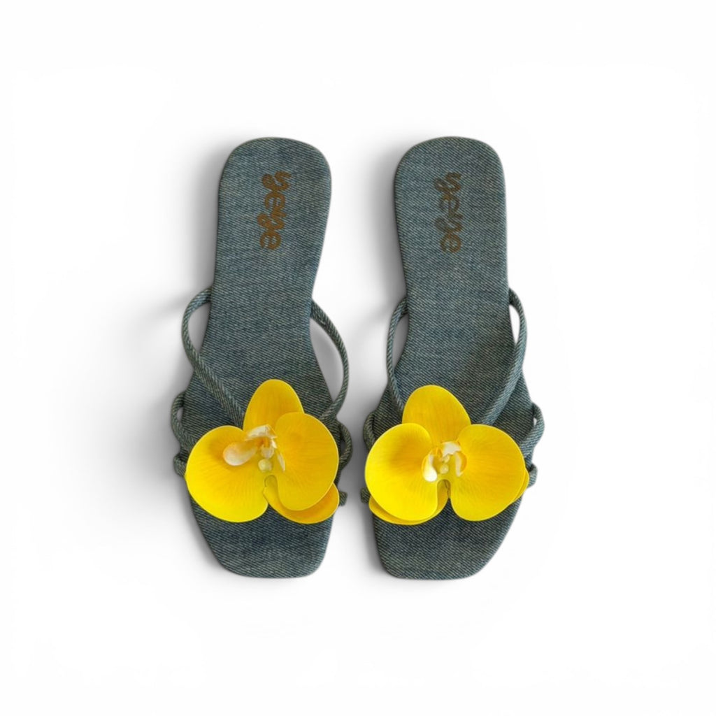 Yellow Orchids Sandals