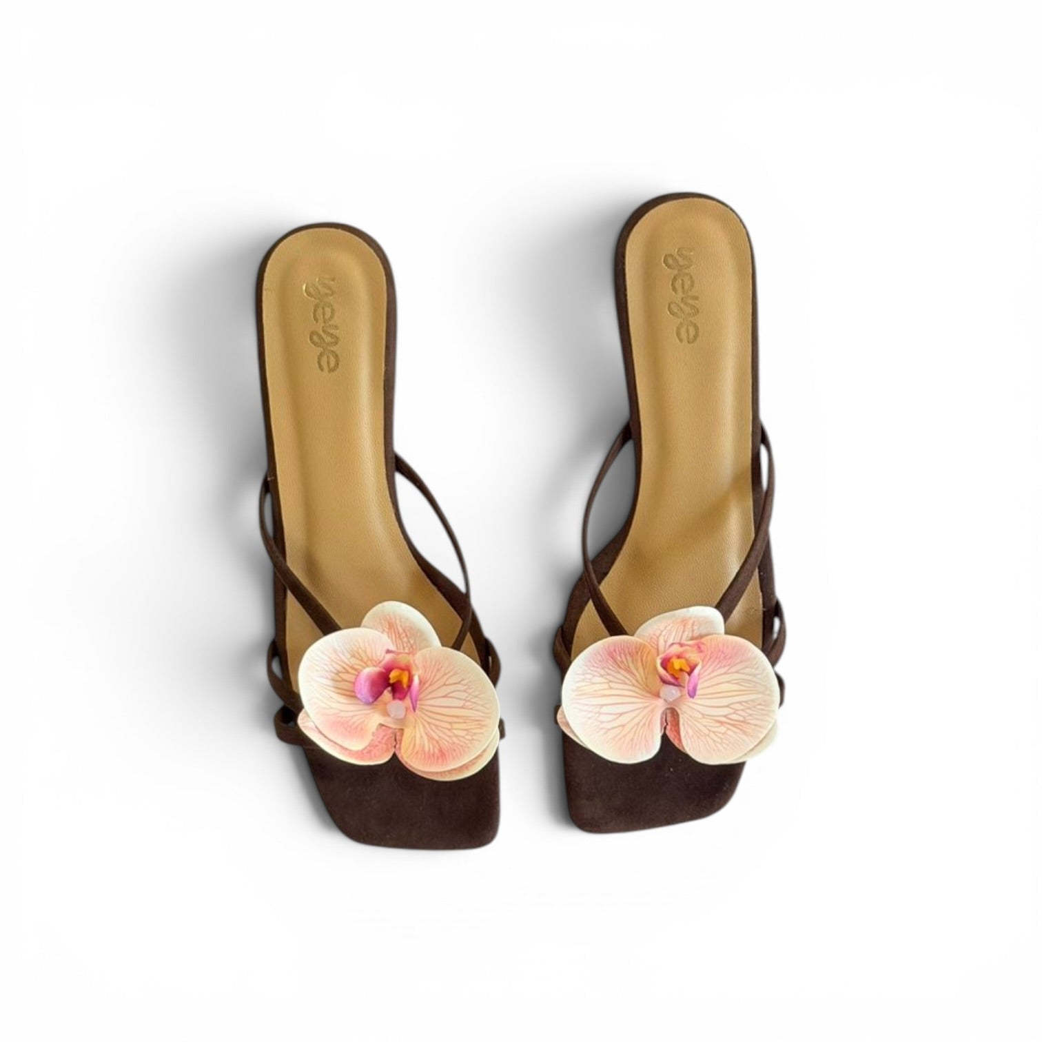 Peach Orchid Kitten Heel