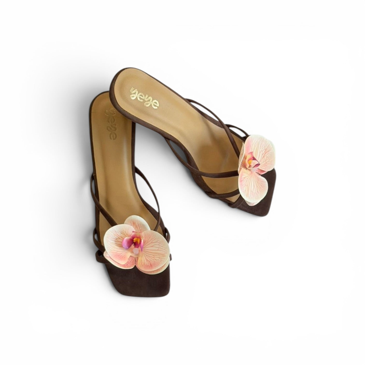 Peach Orchid Kitten Heel