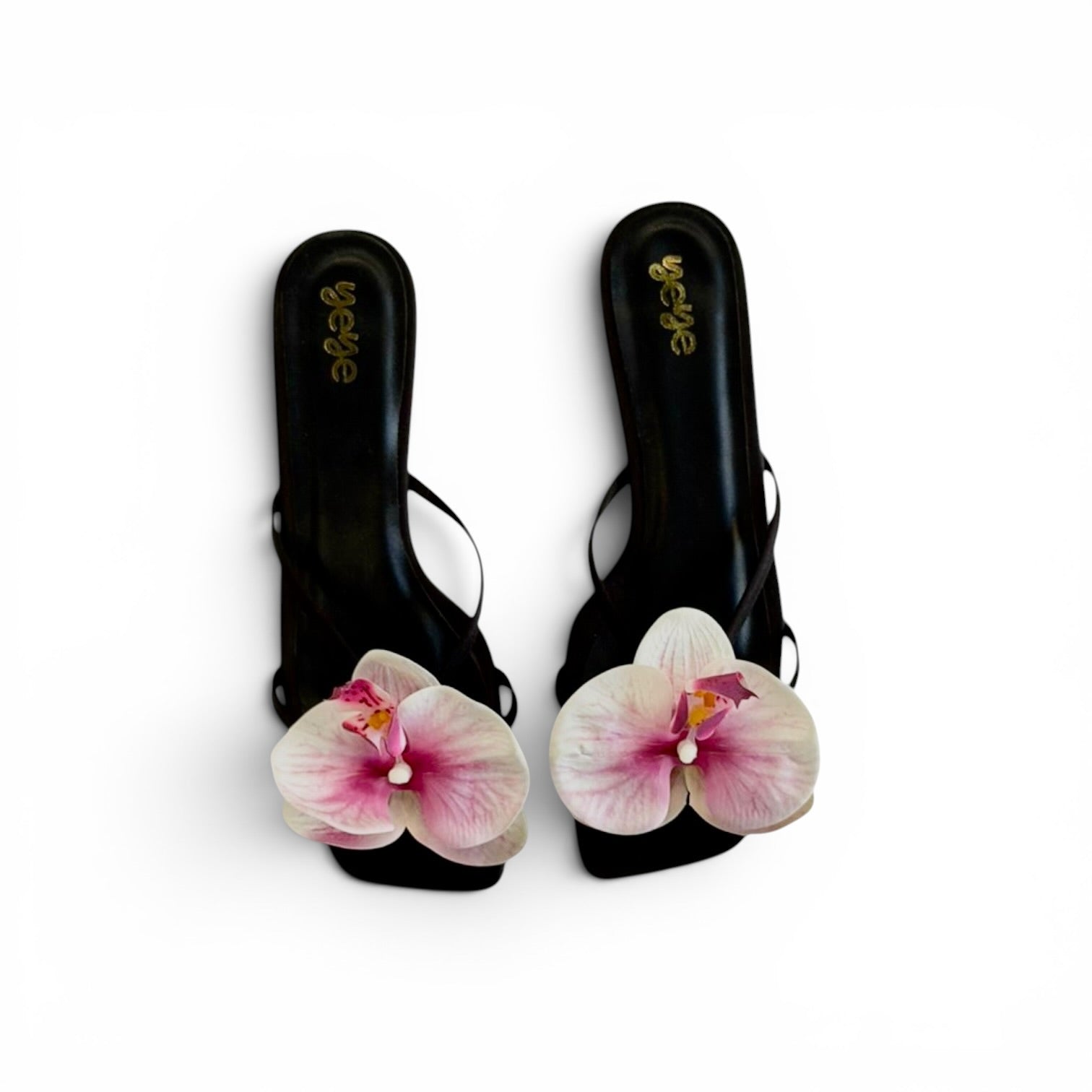Subtle Pink Orchid Kitten Heel