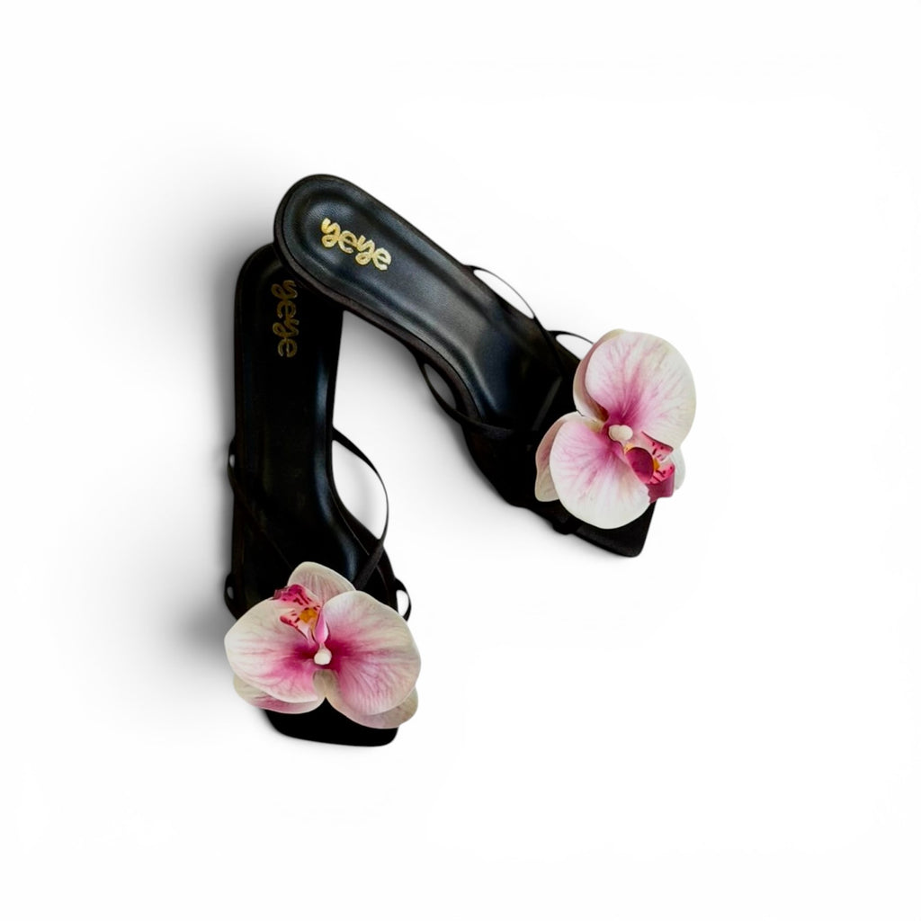 Subtle Pink Orchid Kitten Heel